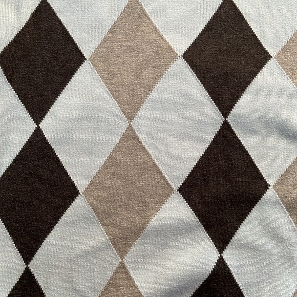 Argyle cotton v-neck sweater - Picture 3 of 6